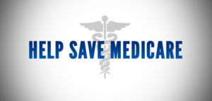 A help save medicare sign.