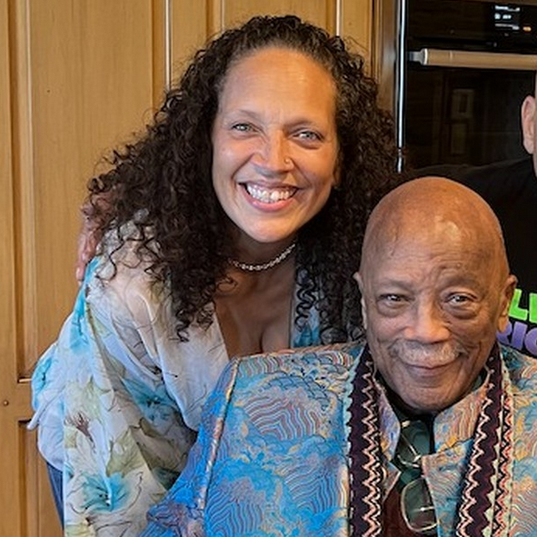 Last picture of Quincy Jones and his daughter.