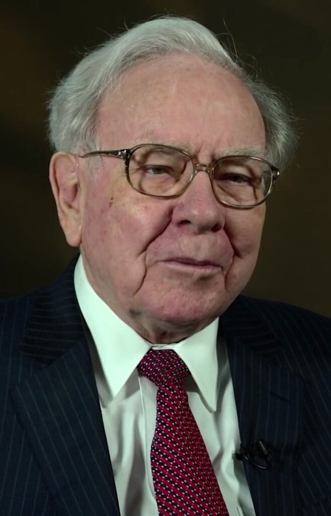 A headshot of Warren Buffet.